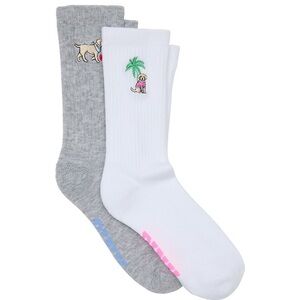 ✨VS Pink 2-pack super soft crew socks NWT